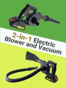 Cordless 2 in 1 Air Blower & Vacuum Cleaner Leaf Dust Collector for Car Computer Garden Compatible with Makita 18V/21V