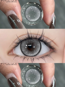 (COD) EYESHARE softlens 2 buah/1 soflen pasang BOSTON Seri lensa softlens color alam Lensa mode GRAY/BROWN/BLUE/GREEN diameter 14.2MM Tersedia selama 12 bulan/1 Tahunan