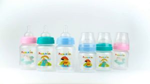 Popsykids Wide Neck Classic Milk Bottle | Botol Susu Bayi 120ml / 240ml Wide Neck BPA Free Anti-Colic Soft Silicone Nipple