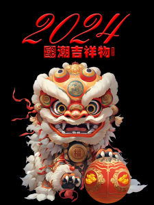 Chinese Fad Lion Dance Electric Car Stickers Car Door Scratch Block Motorcycle Stylish Creative 3D Stereo Waterproof Stickers