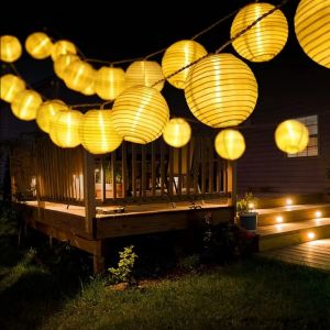 5M10LED/8M20LED Solar Powered Lantern String Lights Suitable For GardenFestival Party Indoor Wedding Decoration