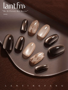 LANTINGFANG | Handmade Cat Eye Short Wearable Nails