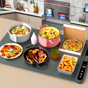 FZY Large Capacity Warm Dish Board Foldable Multi-Function Table Dining Heating Plate Adjustable Temperature Insulation Kitchen Gadgets