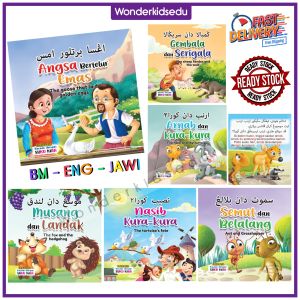 Wonderkidsedu Buku Cerita Jawi Suku Kata Kanak Kanak Prasekolah 3 Bahasa Story Book for Kids Children Books