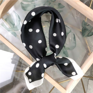 Khăn Choàng Lụa Nhỏ 70cm Cho Nữ Xuân Thu Kẻ Caro Trang Trí Đa Năng Nghệ Thuật Chuyên Nghiệp Cabin Hàng Không