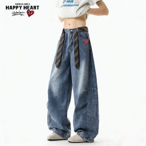 CHARLES JANGS HAPPY HEART | American Pleated Casual Trend Jeans