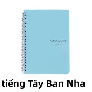 Sổ Tay Ghi Chép Đa Ngôn Ngữ (tiếng Tây Ban Nha/tiếng Anh) A5 Kế Hoạch Hàng Ngày/tuần Sổ Kế Hoạch Sổ Ghi Chép Cho Trường Học Và Văn Phòng