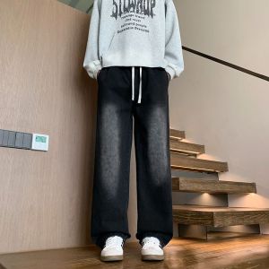 Man Pants Casual Trousers Loose Straight Leg Spring Summer New Fashion Trendy High Waist Wide Leg Jeans For Men