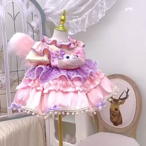 Váy Tutu Lolita Lei Siêu Phồng Mẫu Thu Đông Váy Công Chúa Váy Đầm Loli Váy Rộng Cho Bé Gái