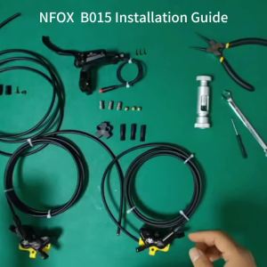 Bộ Phanh Đĩa Thủy Lực NFOX B015-4 Dành Cho Xe Ba Bánh - Tay Phanh 4 Piston Có Chức Năng Ngắt Điện Kèm Hai Ống Dẫn Dầu Cho Xe BMX Xe Trẻ Em Xe Đạp Leo Núi Xe Đạp Đường Trường