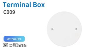 CILIA 1pc Round Junction Box Cover Strong Wear-Resistant PC Material White 60*60mm and 80*80mm Two Specifications to Choose