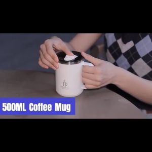 【Free Straw】304 Stainless Steel Coffee Cup High Beauty Fashionable Fresh Simple Office Cup For Travel Office School Party Camping