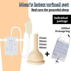 Mens Latex Urinal Latex Condom Catheter Urine Bag//2000ML Urinary Drainage Bag With Anti-Reflux Valve Leggings Tubing Urine Bag