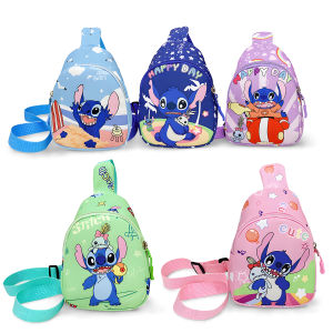 5 Styles Stitch Anime Figures Bag Movie Animated Character PrintCartoon Crossbody Chest Bag Snack Bag Kids Gift