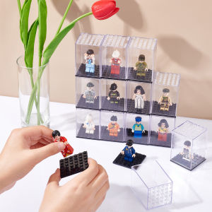 Building Block Display Box Small Particles For Lego MinifiguresClear Desktop Dust Box Stackable Square Toys Storage Box