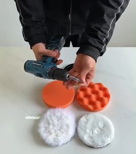 3 & 5 Inch Car Polishing Pad Buffing Pad Flat Wave Sponge Polisher Cleaning Waxing Set Pad Polisher Tools