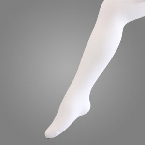 Velvet Thin Material Girls Dance Pantyhose Spring and Summer Childrens Pure White Pantyhose Jumpsuit Medium and Big Childrens Double Line Crotch