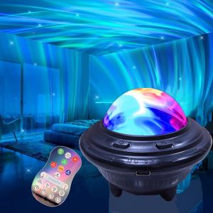 เครื่องฉายแสงออโรร่าและดวงดาว เครื่องฉายไฟกลางคืน รีโมทคอนโทรลหลากสี ไฟโดยรอบแสงเหนือที่ชวนฝัน