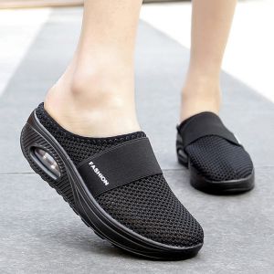 Ladies Lightweight Breathable Non-Slip Jogging Shoes Korean Fashion Slip On Orthopaedics Walking Shoes For Women On Sale