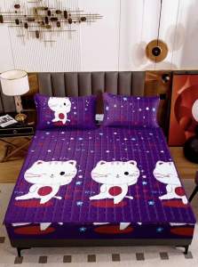 ชุดผ้าปูที่นอนเสริมใย แบบหนานุ่ม  ผ้าปูที่นอนกันไรฝุ่น  ขนาด 3.5/5/6 ฟุต พร้อมปลอกหมอน