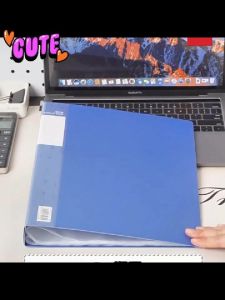 แฟ้มโชว์เอกสาร สีฟ้า 10/30/60/80หน้า A4 แฟ้มใส่เอกสาร แฟ้มสะสมผลงาน อุปกรณ์การเรียน อุปกรณ์สำนักงาน