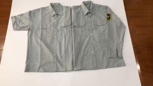 Áo bảo vệ màu xám vải kate ford cao cấp thấm hút mồ hôi