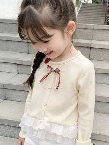 JIFANPAUL | Sweet Bow Lace Edging Patchwork Match-all Top