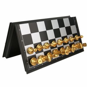 Internationa Chess Magnetic Chess Board Tournament Size 32 Chess Pieces Foldable Portable Chess Game fit for Adults/kids International events