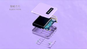 KC78 Macaron Portable Mini Pocket Power Bank 20000mAh Fast charging with cable LED display and night light PowerBank