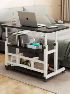 Elevating Portable Computer Desk Simple Modern Bedroom Student Study Table Dormitory Home Use Small Desk Iron Density Board