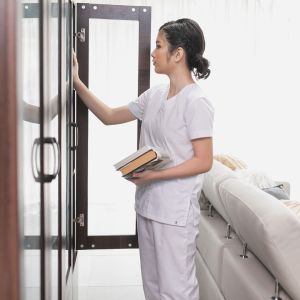 NN Soft Stretch Fabric Scrub Top Separates- Charlie Top for Doctors Nurse Spa Clinic Household Yaya Nanny Uniform