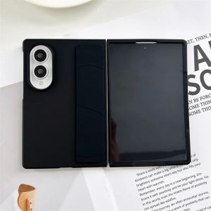 Luxury Matte Ultra Thin Folding Phone Case For Samsung Galaxy Z Fold 8 Ultra 7 3 4 5 6 8Wide Silicone Wristband Shockproof Cover