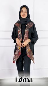 OUTER BATIK PRADA SWASTIKA CARDIGAN BATIK MURAH MODERN SVJ