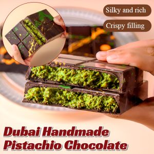 Dubai Pistachio Hazelnut Chocolate 100% Pure Chocolate Natural No Additive Handmade Chocolate迪拜巧克力