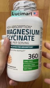 Viên uống bổ sung Magnesium Glycinate 200mg - thuần chay - Bronson hũ 120 viên [Hàng Mỹ]
