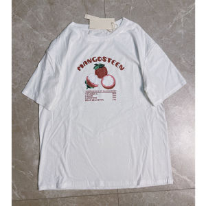 เสื้อยืดผ้าฝ้ายลําลองสําหรับผู้หญิงที่มีแขนสั้นและการออกแบบการเย็บปะติดปะต่อลายดอกไม้พิมพ์หลวมพอดีเสื้อคอกลมลมลําลอง