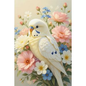 KAYOU | Oil Painting By Numbers DIY Parrot and Flowers Number Drawing Canvas Pictures By Numbers Home Decor Large Size Unframed