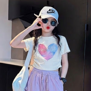 ZIRUIBABA | Dopamine Fashion Kids Girls Pants Thin Summer New Style Pink Workwear Trousers