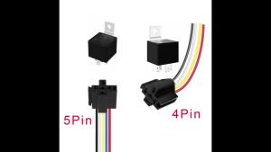 JD1914 Car Relay Harness 12V 40A 4 Pin JD1912 5Pin SPDT Harness Sockets with Built-in Diode for Automotive Truck Van Motorcycle
