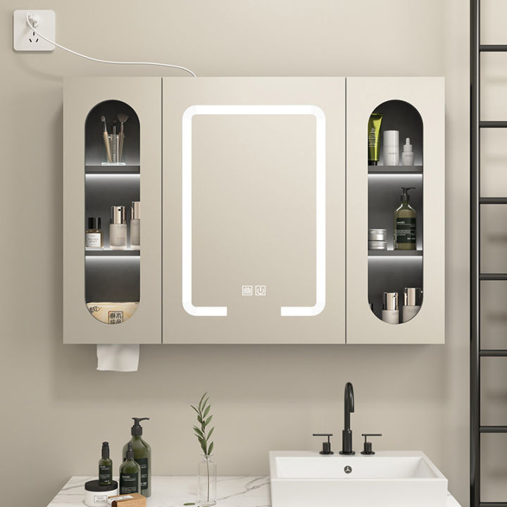 auluminum bathroom mirror with led light wall decor smart