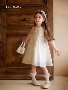 toz mama | Traditional Chinese Style Beaded Sleeveless Princess Dress