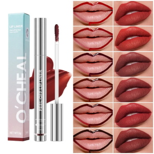 Peel Off Lip Liner Stain Kit - Long-Lasting Waterproof Matte Lip Tint Set for Women Trend Colors Easy to Use