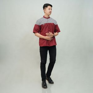 kemeja Koko batik lengan pendek