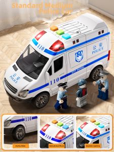 BABYSHOME | Special Police and Ambulance Toy Car Model for Boys Simulation Sliding