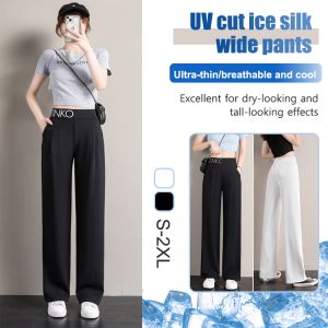 narrow version of pants thin ice silk suit