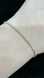 Poh Heng Jewellery 22K Beaded Chain Bracelet in Yellow White Gold[Price By Weight]
