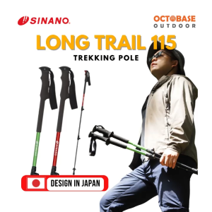 SINANO - LONG TRAIL 115 TELESCOPIC TREKKING POLE ALUMINIUM LIGHTWEIGHT HIKING & TRAIL STICK