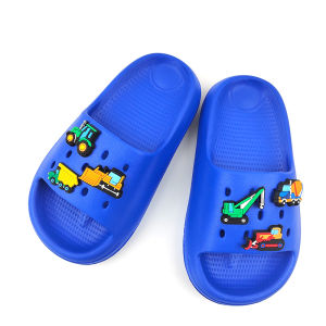 Dép Trẻ Em EVA Mùa Hè Hoạt Hình Cho Bé Trai Và Bé Gái Đi Biển Cẩu Công Cụ Xây Dựng Dép Trong Nhà Xe Tải
