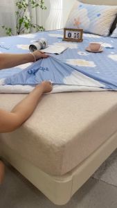 THN ผ้าปูที่นอน 3ฟุต3.5ฟุต5ฟุต6ฟุต ผ้าปูที่นอนเกรดโรงแรม ปลอกที่นอน กันไรฝุ่น ผ้าปูที่นอนนุ่ม ปลอกหมอนฟรี มีหลายร