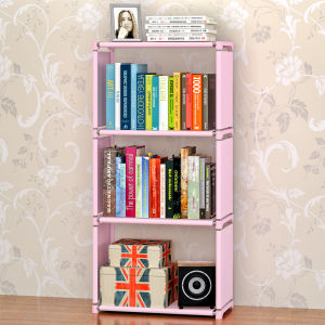 Simple Bookshelf and Storage Shelf Floor Desk Bookcase Minimalist Modern Student Storage Racks for Children Storage Assembled Cabinet